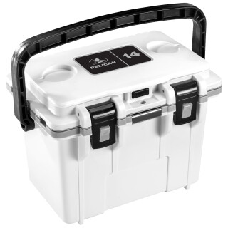 Pelican 14QT Personal Cooler White/Gray