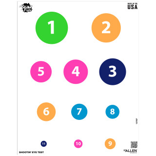 Allen EZ-Aim FUN Shootin' Eye Test Target 24"x19" 4pk