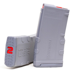 Amend2 Mod-2 DPMS LR-308/SR-25 20 Round Magazine .308 Winchester Anti-tilt Super Follower Stainless Steel Spring Polymer Gray