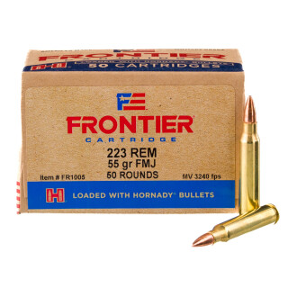 Hornady Frontier .223 Rem Ammunition 500 Rounds FMJ 55 Grains