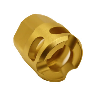 True Precision Y-Type Micro Compensator 9mm 1/2x28 Gold