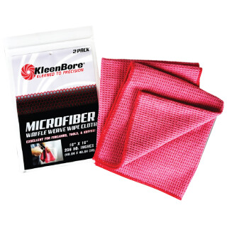 KleenBore Microfiber Waffle Weave Cleaning Cloth 2pk