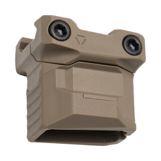 Strike Industries Picatinny Stacked Angled Grip with CMS FDE