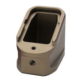 Strike Industries Extended Magazine Plate for Glock 17/22 +5/4 Aluminum FDE