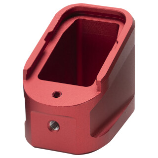 Strike Industries Extended Magazine Plate for Glock 17/22 +5/4 Aluminum Red