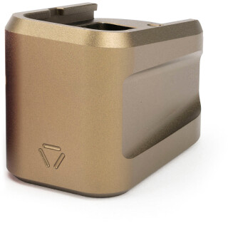 Strike Industries +5 Extended Magazine Plate for Glock 19 Aluminum FDE