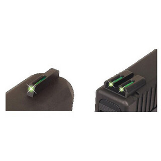 TRUGLO TFO Tritium and Fiber Optic Sight Set for Glock Green