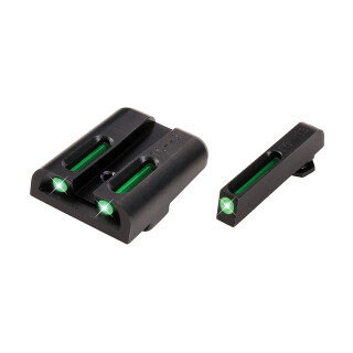 TRUGLO TFO Tritium and Fiber Optic Sight Set for Glock Green TG131GT2