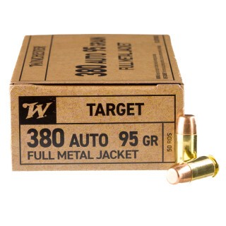 Winchester Service Grade .380 ACP Ammunition 500 Rounds FMJ 95 Grains