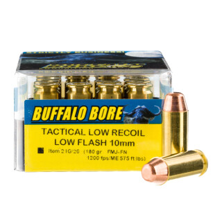 Buffalo Bore Tactical 10mm Auto Ammunition 20 Rounds FMJ-FN 180 Grain