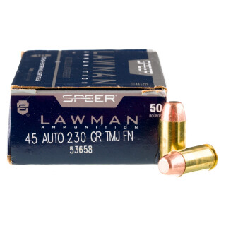 Speer Lawman .45 ACP Ammunition 1000 Rounds TMJ-FN 230 Grain