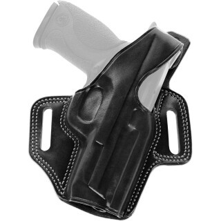 Galco FLETCH High Ride S&W 686, Colt Trooper/Python 4" Belt Holster Right Hand Black