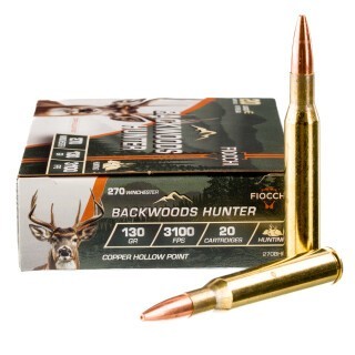 Fiocchi Backwoods Hunter .270 Winchester Ammunition 20 Rounds CHP 130 Grains
