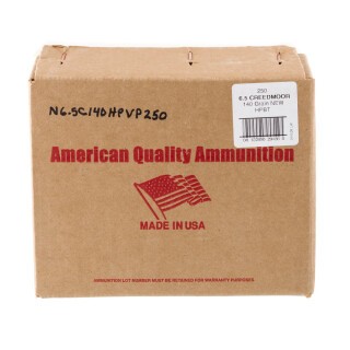 American Quality 6.5 Creedmoor Ammunition 250 Rounds HPBT 140 Grains