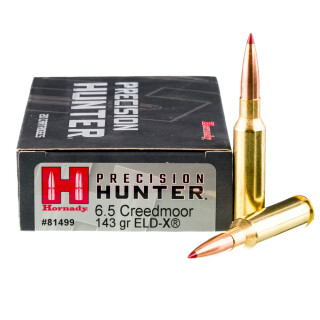 Hornady Precision Hunter 6.5 Creedmoor Ammunition 20 Rounds ELD-X 143 Grain