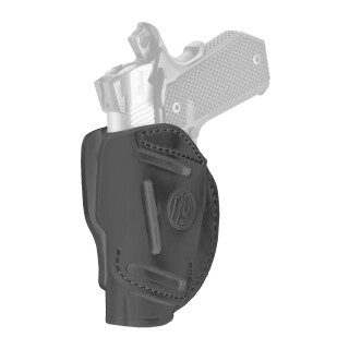 1791 Gunleather 3WH 3 Way Multi-Fit OWB Concealment Holster for 3"/4" 1911 Models Ambidextrous Draw Leather Stealth Black