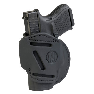 1791 Gunleather 4 Way WH-3 Multi-Fit IWB/OWB Concealment Holster for 9mm Luger/.40 S&W Sub Compact Semi Auto Models Right Hand Draw Leather Stealth Black