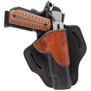 1791 Gunleather Open Top Multi-Fit OWB Belt Holster for Full Size 1911 Semi Auto Models Right Hand Draw Leather Black/Brown