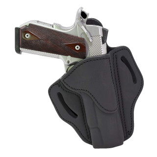 1791 Gunleather Open Top Multi-Fit OWB Belt Holster for Full Size 1911 Semi Auto Models Right Hand Draw Leather Black