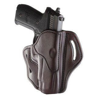 1791 Gunleather Open Top Multi-Fit 2.3 OWB Belt Holster for Full Size Semi Auto Models Right Hand Draw Leather Signature Brown