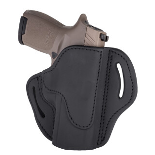1791 Gunleather Open Top Multi-Fit 2.4S OWB Belt Holster for Full Size Large Frame Semi Auto Models Right Hand Draw Leather Black
