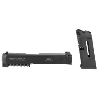 Advantage Arms .22 Long Rifle Conversion Kit for Gen 1-3 Glock 26/27 Models 10 Round Magazine Range Bag Matte Black Finish