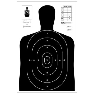 Action Target B-27E Economy Target 23" x 35" Paper Black 100 Pack