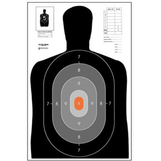 Action Target B-27E Pros Target 23" x 35" Paper Black/Gray/Orange 100 Pack