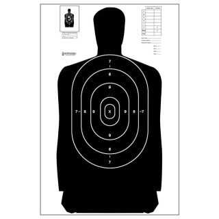 Action Target B-27 Standard Target 23" x 45" Paper Black 100 Pack
