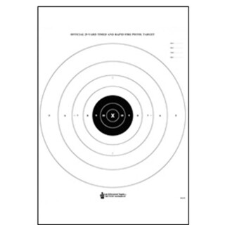 Action Target B-8 25-Yard Timed and Rapid Fire Pistol Target 21"x24" Paper Target 100 Pack