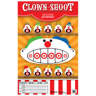 Action Target Clown Shoot Paper Target 23"x35" 100 Count