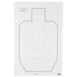 Action Target IPSC/USPSA Paper Target 23"x35" Practice Target Black and Gray 100 Pack