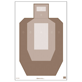 Action Target IPSC Visible Scoring Zone Paper Target 100 Pack