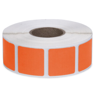 Action Target Square Target Pasters 7/8" Orange 1000 Count Roll