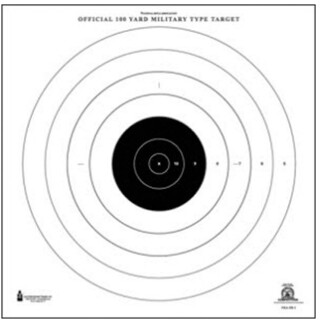 Action Target Official NRA 100-Yard High Power Rifle Slow and Rapid Fire Target 21"x21" Tag Paper 100 Pack