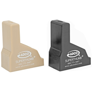 ADCO Super Thumb Easy Loader for 9mm/40S&W Double Stack Magazines 2 Pack Black/Tan