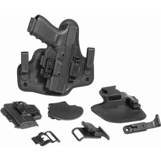 Alien Gear ShapeShift Core Carry Pack fits Glock 17/22/31 Modular Holster System IWB/OWB Multi-Holster Kit Right Handed Polymer Shell and Hardware with Synthetic Backers Black