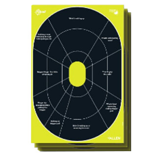 Allen Company EZ Aim Non-Adhesive Splash Handgun Trainer Target 12"x17" 8 Pack Yellow and Black