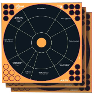 Allen Company EZ Aim Self-Adhesive Splash Handgun Trainer Target 12"x12" 5 Pack Orange and Black
