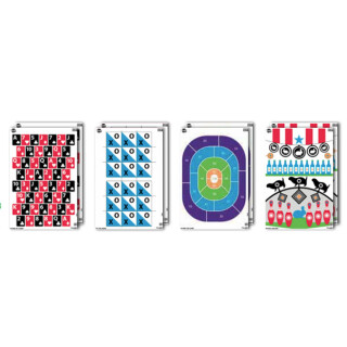 Allen Company EZ Aim Fun Get the Game On Targets 12x18 inch 8 Pack