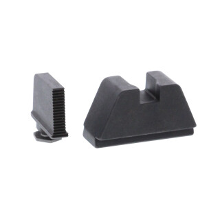 Ameriglo 2XL Tall Sight Set for Glock Black Serrated Front with Flat Black Rear