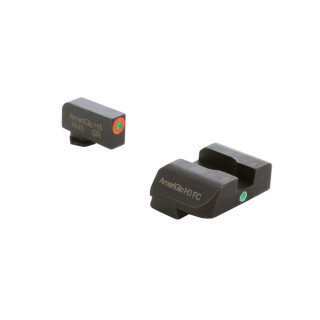 Ameriglo Sight Set for Glock Green Tritium Front Dot with Orange Outline and Green Rear Single-Dot