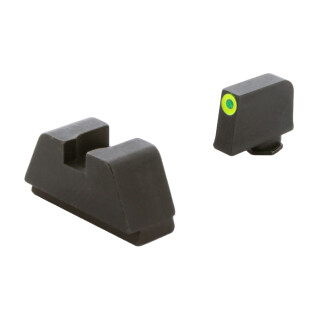AmeriGlo 1L Optic Compatible Sight Set for Glock 43X/48 MOS with Holosun Green/Green Front