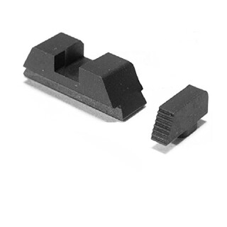 AmeriGlo Defoor Sights For Glock 43 Stock Height Black Front Black Rear Steel GT-532