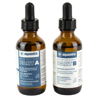 Aquamira Water Treatment 2 oz Glass Bottles w/Droppers, Treats Up to 30 Gallons of Water