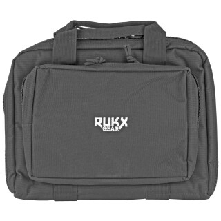 American Tactical Imports RUKX Gear Double Pistol Case 600D Polyester Matte Black