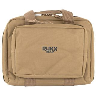 American Tactical Imports RUKX Gear Double Pistol Case 600D Polyester Tan