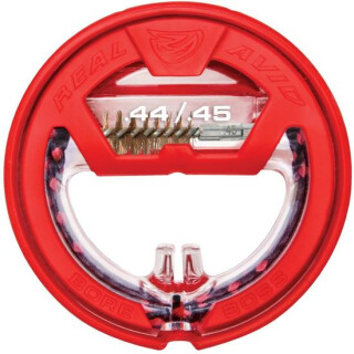 Real Avid Bore Boss .44/.45 Caliber Single Pass Pull Through Bore Cleaner 12" Cable 8.5" Mop with Storage Handle