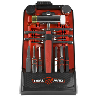 Real Avid Roll Pin Punch Kit with Accu-Punch Hammer Roll Pin Punches Set and Pin Alignment Tool AVHPS-RP