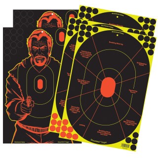 Birchwood Casey Shoot-N-C 12"x18" Combo Bad Guy Pistol Self-Adhesive 5 Pack